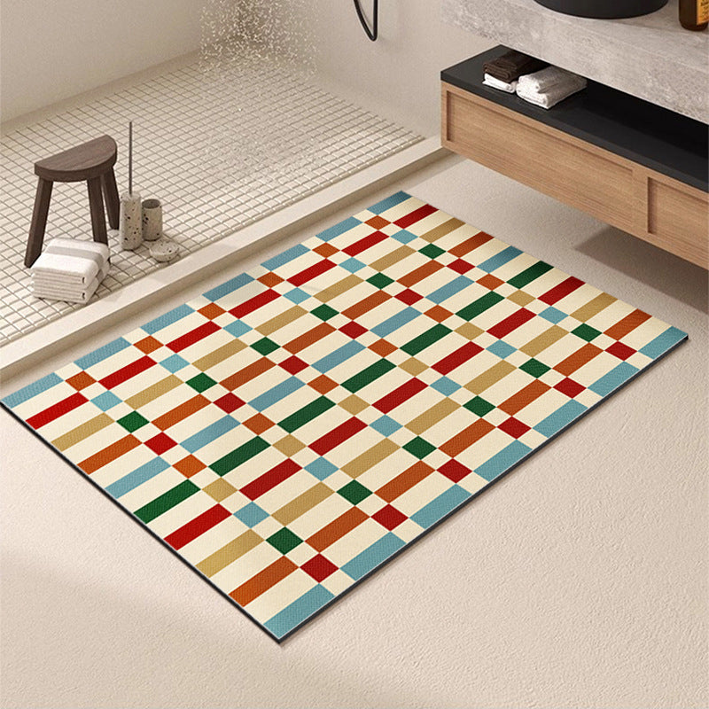 Geometric Patterned Bath Mat Kalsten