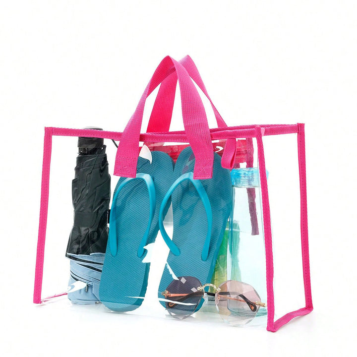 Transparent Beach Bag with Multiple Inner Compartments Kalsten
