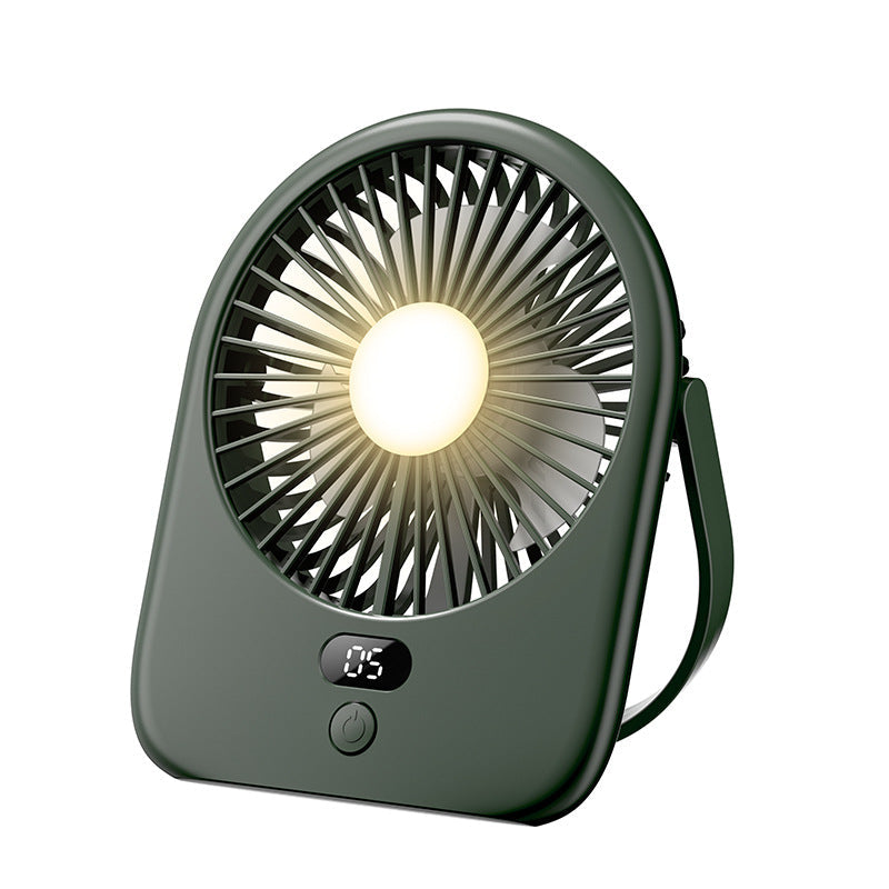 Unisex Rechargeable LED Desk Fan with Digital Display Kalsten