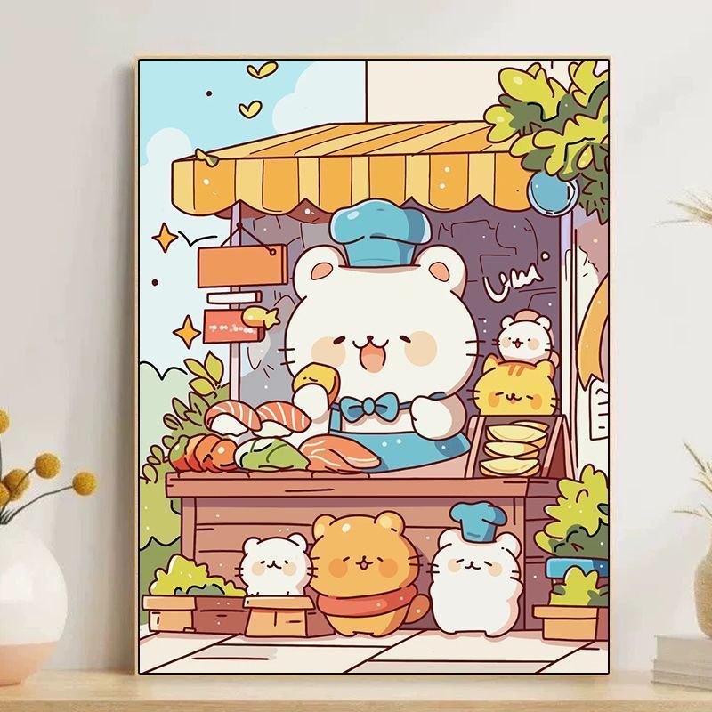 Cute Cartoon Dessert-Themed Wall Art Kalsten