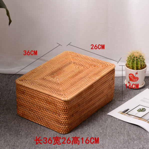 Women rectangular rattan storage basket Kalsten