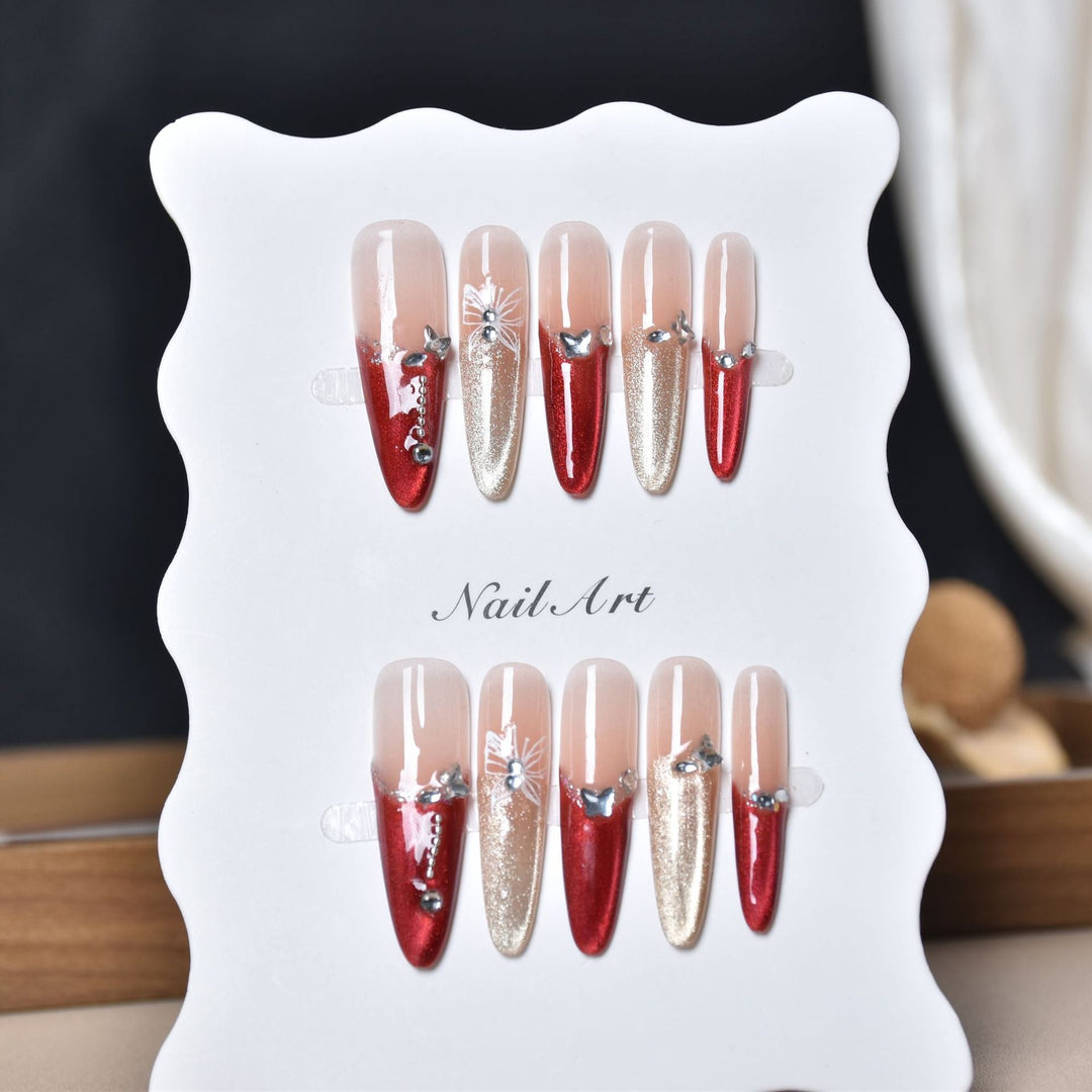 Premium Decorative Stiletto Press-On Nails Kalsten
