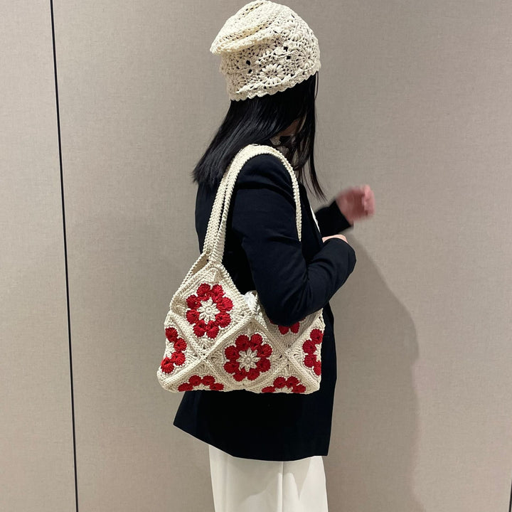 Hand-knotted flower bag Kalsten