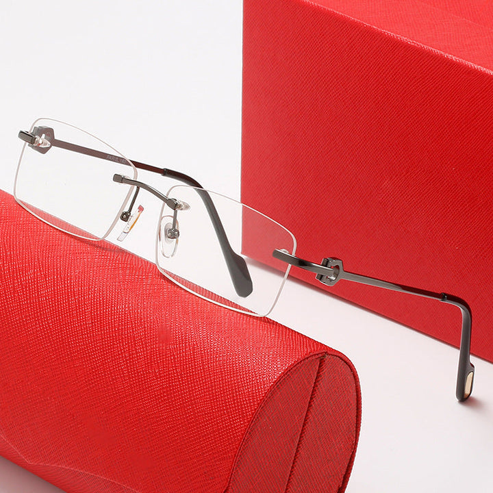 Women rectangular designer sunglasses with elegant metal frame Kalsten