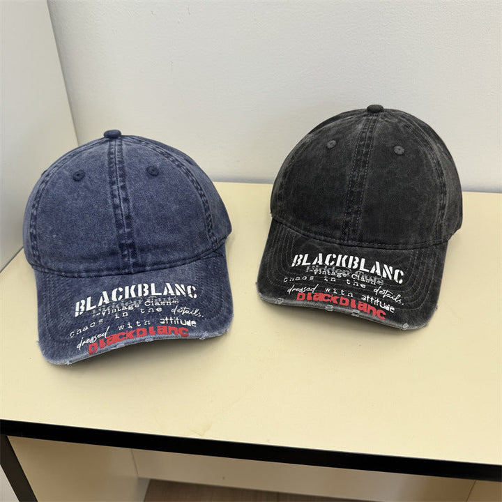 Men's Distressed Graphic Denim Cap Kalsten