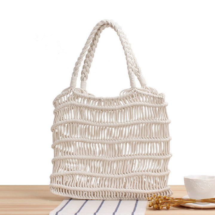 Fashionable Braided Tote Bag with Inner Pouch Kalsten