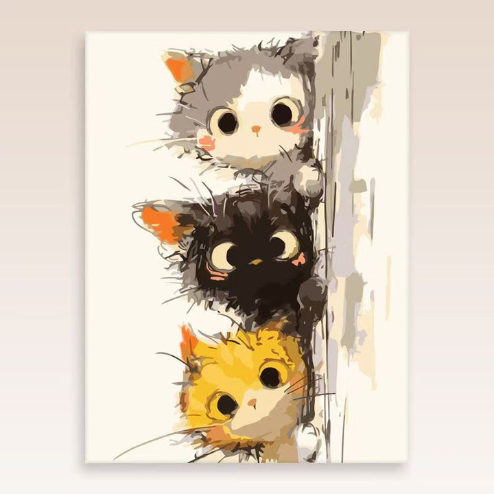 Whimsical Cat Portrait Wall Art Kalsten