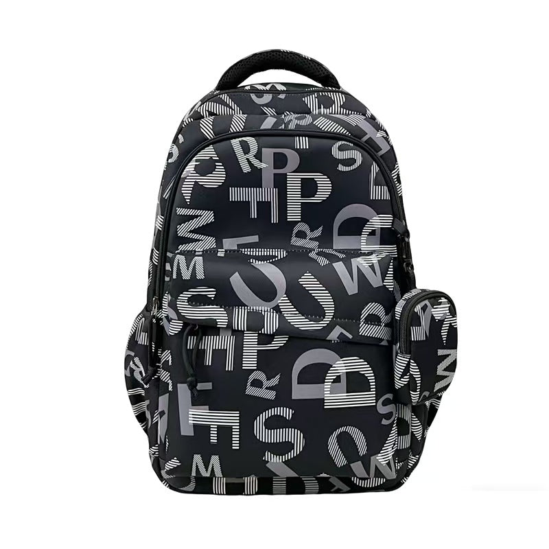 Stylish Graphic Lettered Backpack Kalsten