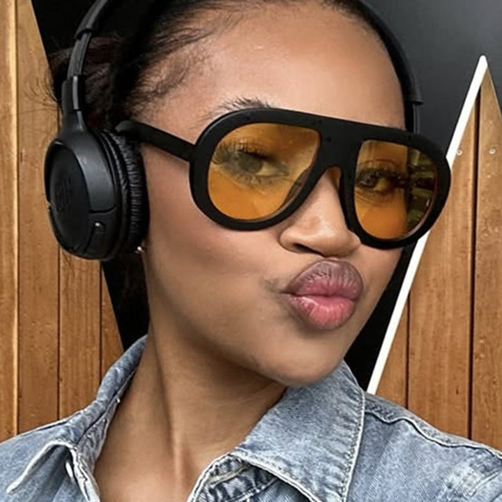 Ladies oversized sunglasses in futuristic design Kalsten