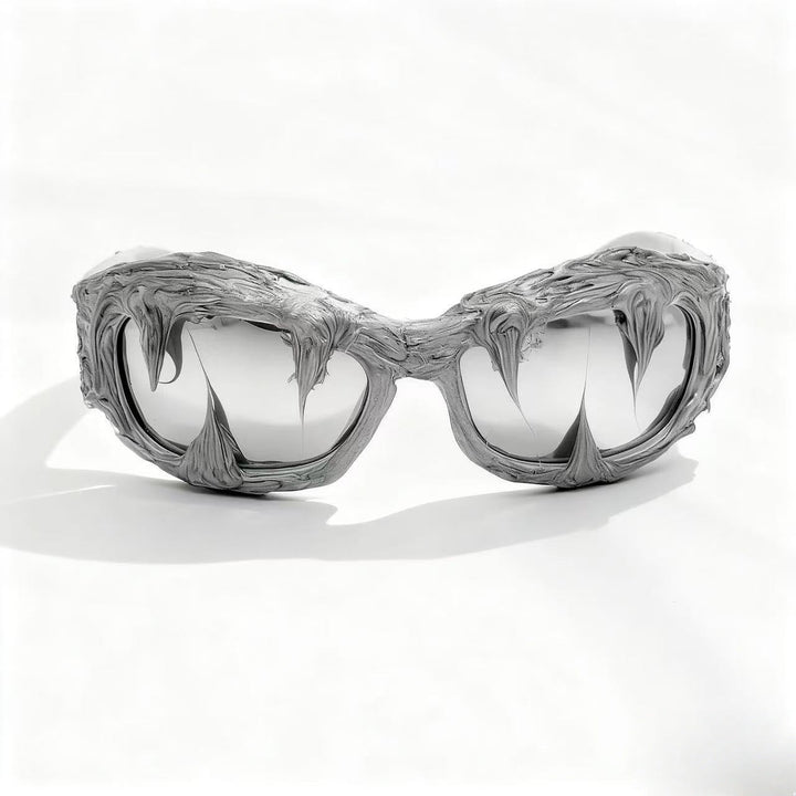 Women futuristic design sunglasses with unique textured surface Kalsten