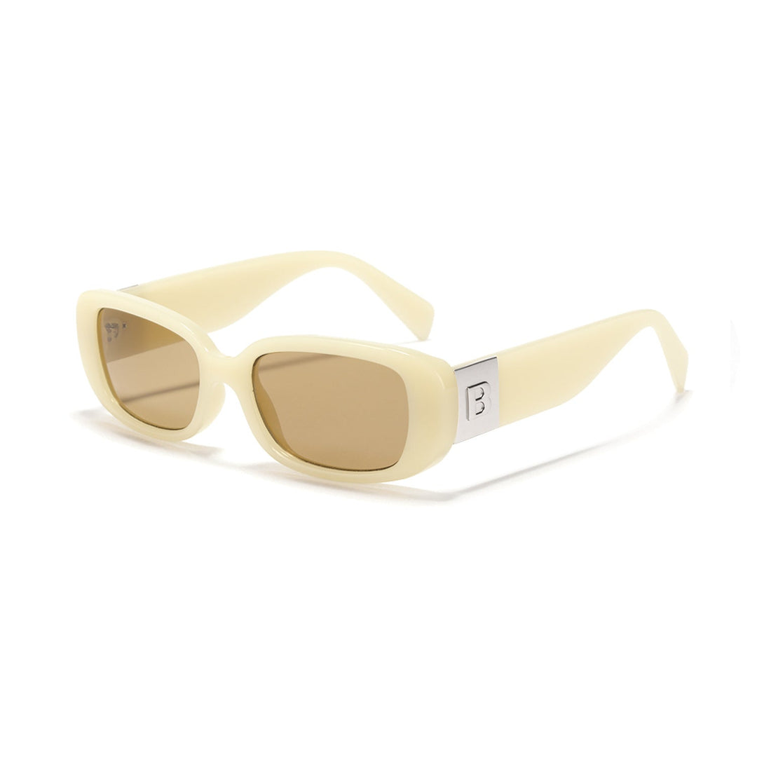 Women trendy sunglasses with fashionable clear frame and UV protection Kalsten