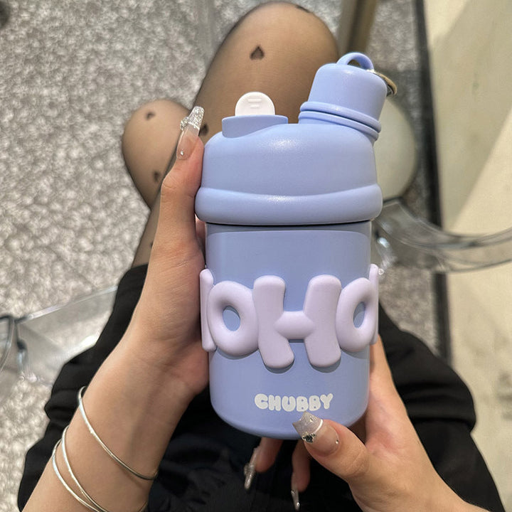 Ladies insulated water bottle with ergonomic carrying handle and cheerful design Kalsten