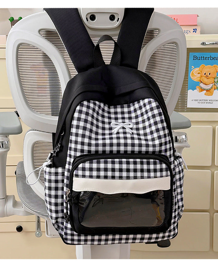 Checkered Patterned Kids' School Backpack