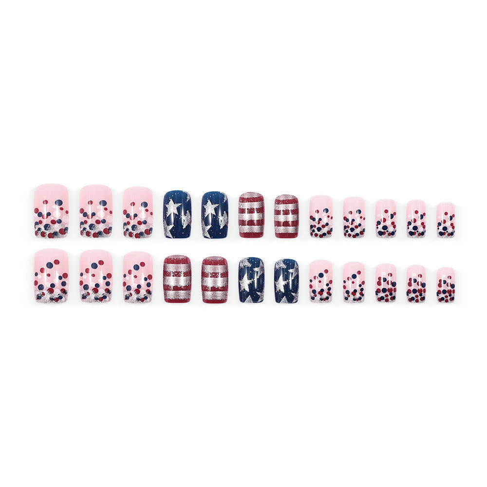 Artificial nails with patriotic motif Kalsten