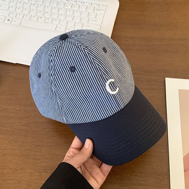 Men's Striped Casual Cotton Baseball Cap Kalsten