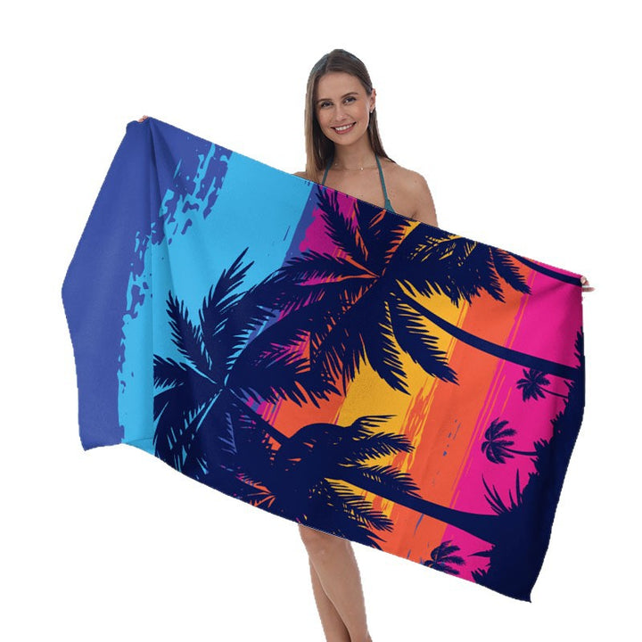 Beach towel with tropical palm leaf design Kalsten