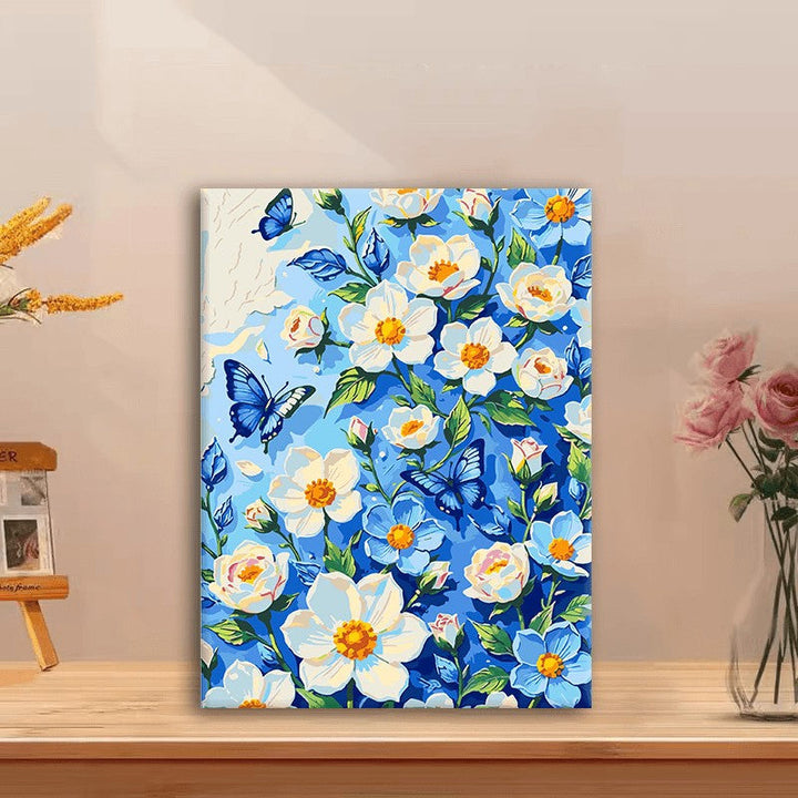 Floral Butterfly Canvas Art Print Kalsten