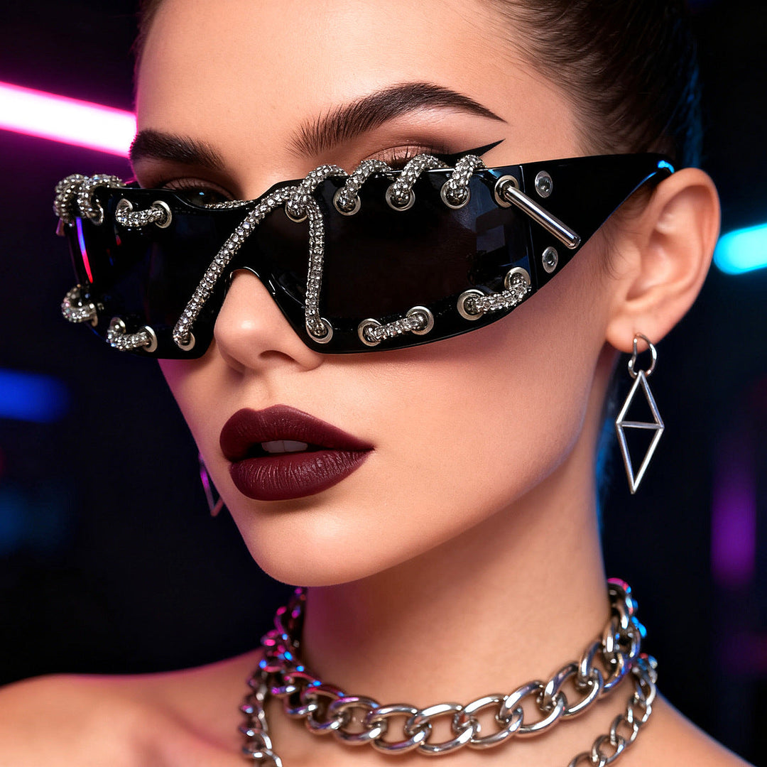 Women's sunglasses with unique lacing design Kalsten