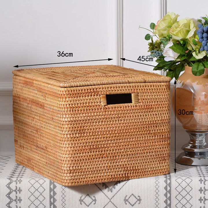Women rectangular rattan storage basket Kalsten