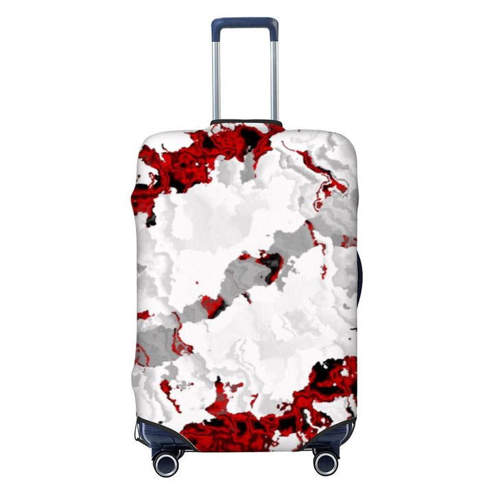 Unisex nan elastic luggage cover with geometric design, stretchable polyester-spandex fabric, zipper opening and non-slip inner securement for trolley Kalsten
