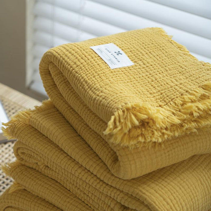 Women's cozy waffle textured blanket Kalsten