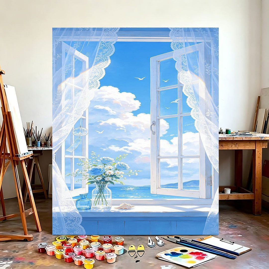 Scenic Coastal View Canvas Art Print Kalsten