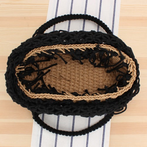 Designer Shoulder Bag Made of Woven Bast Kalsten