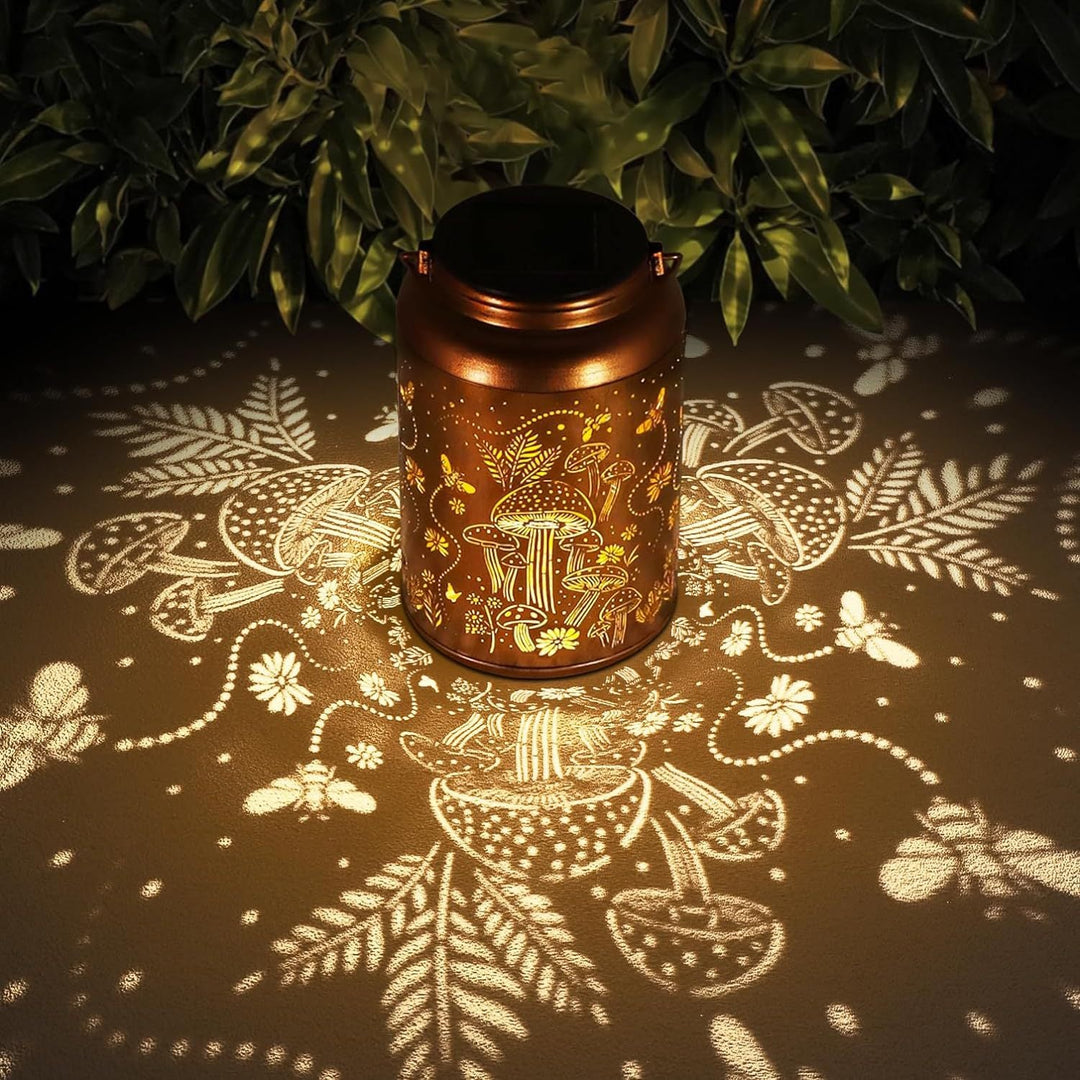 Intricate Metal Shadow Projection Table Lamp With Rechargeable LED Kalsten