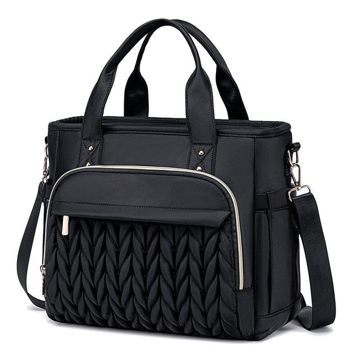 Elegant and Spacious Shoulder Bag with Woven Design Kalsten