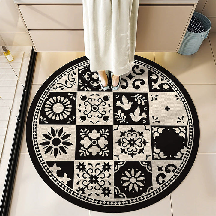 Round Decorative Bath Mat Kalsten