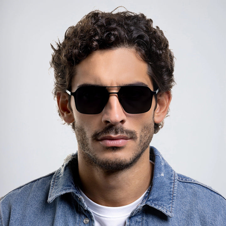 Men's Stylish Geometric Frame Sunglasses Kalsten