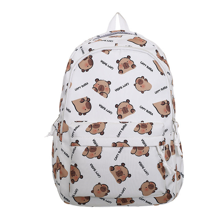 Backpack with Child-Friendly Capybara Design and Practical Compartments Kalsten