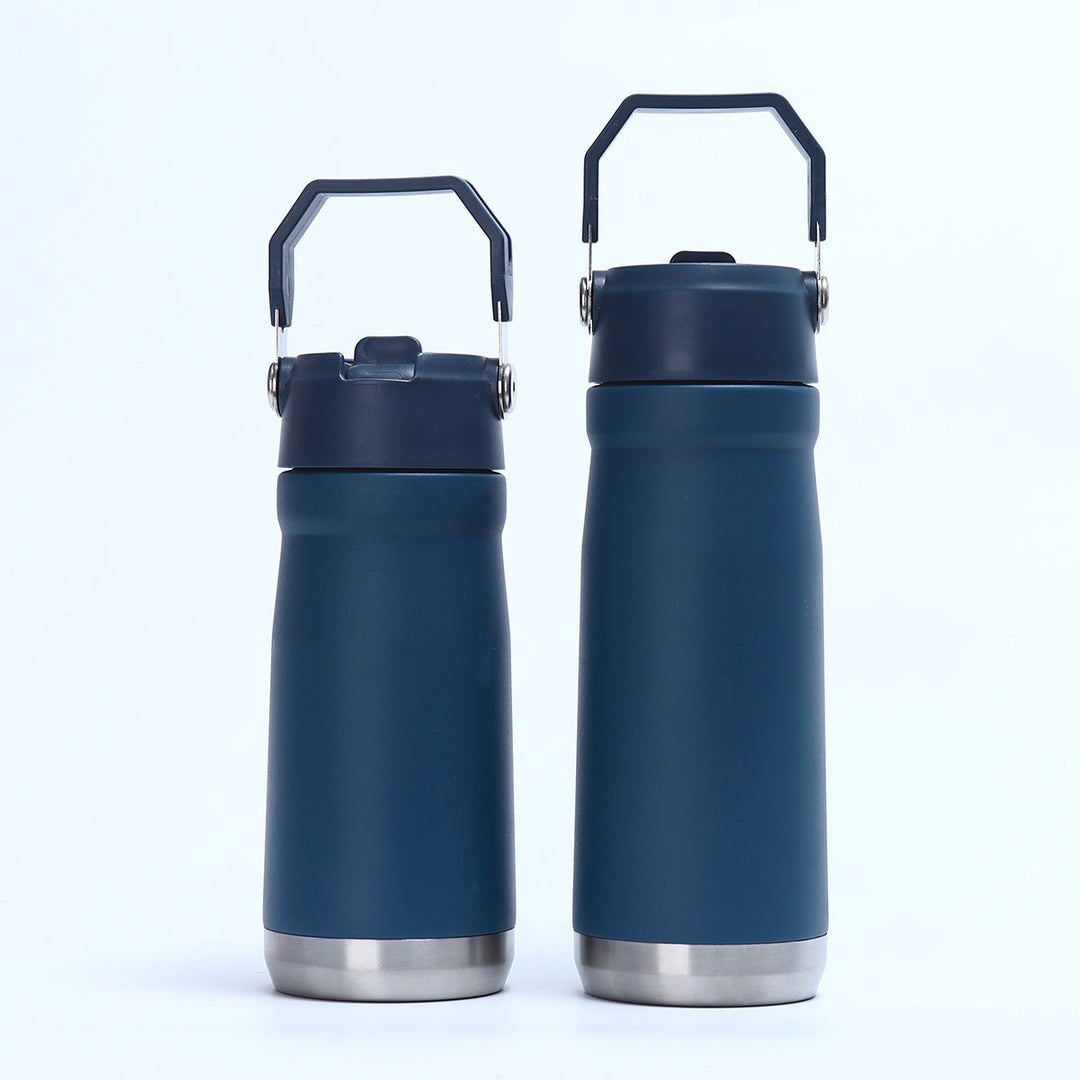 Women's Practical Insulated Drinking Bottle with Foldable Carry Handle Kalsten
