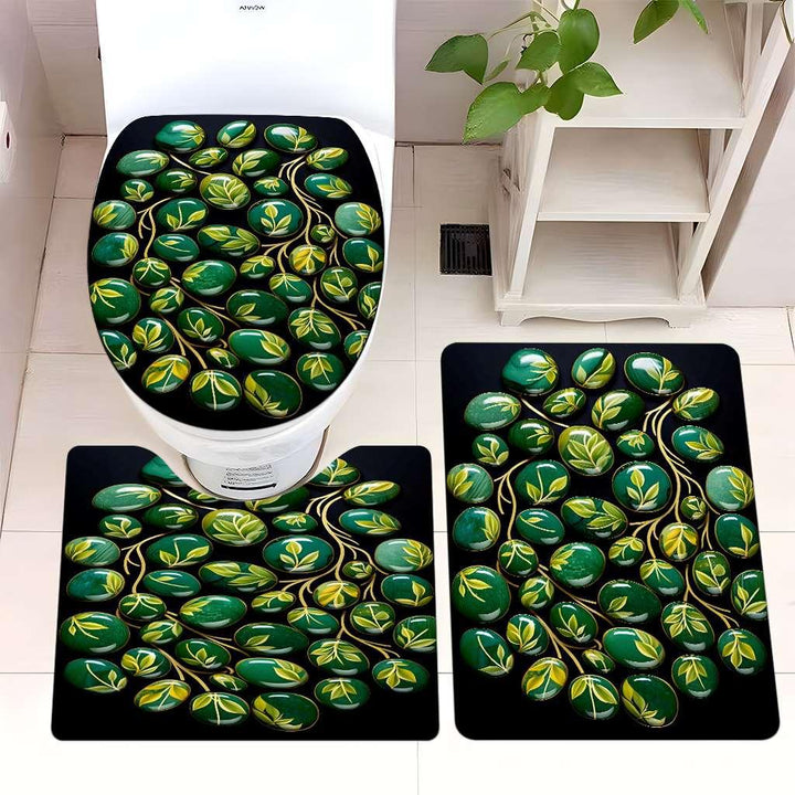 Decorative Pebble Bathroom Mat Set Kalsten