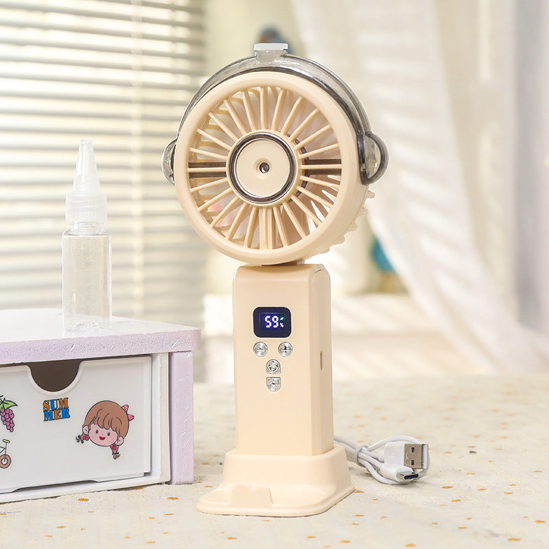 Women portable spray fan with LCD display Kalsten