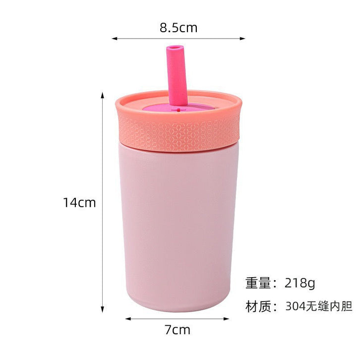Women insulated coffee cup with integrated straw Kalsten