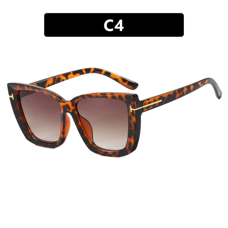 Women's large sunglasses in modern design with trendy tortoise pattern Kalsten