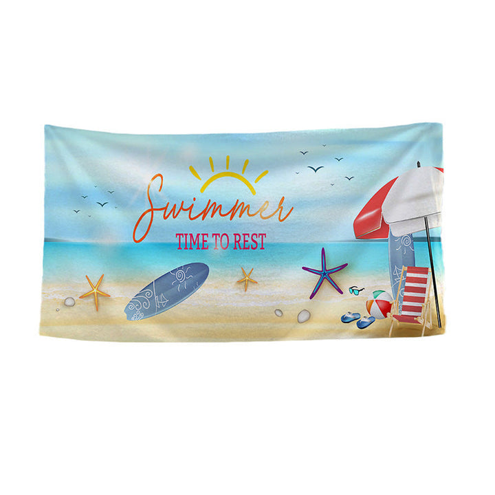 Women's beach towel with vibrant palm motif Kalsten