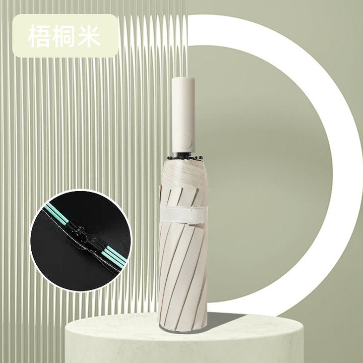 Women's Automatic Folding Umbrella with Wind Protection and Ergonomic Handle Kalsten