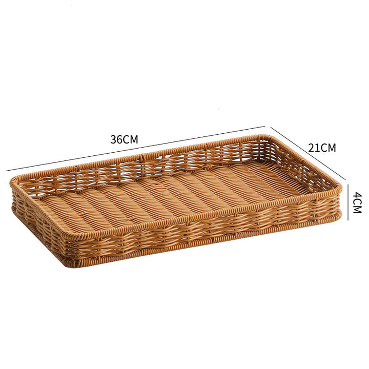 Unisex Rectangular Serving Basket made of handwoven natural material Kalsten