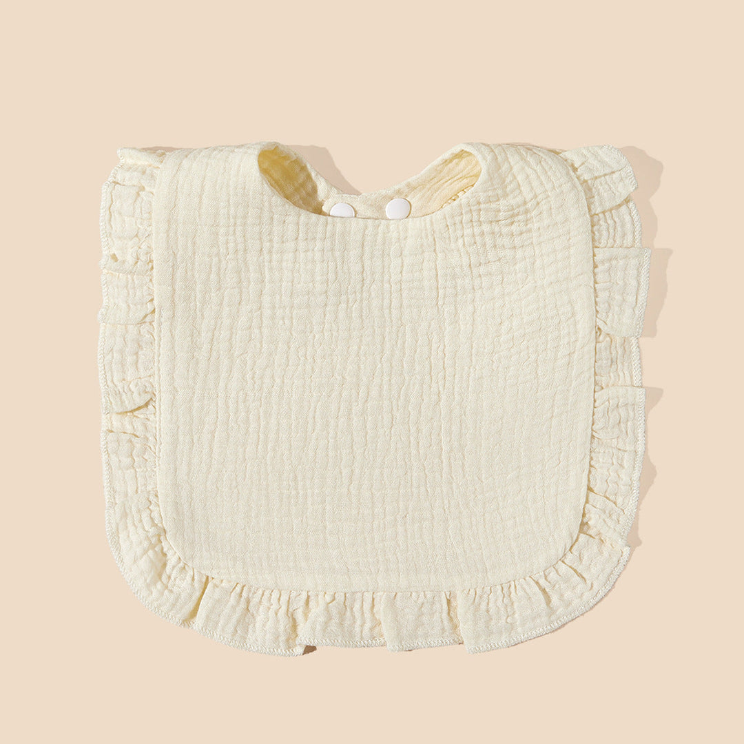 Soft Ruffled Muslin Baby Bib kalsten