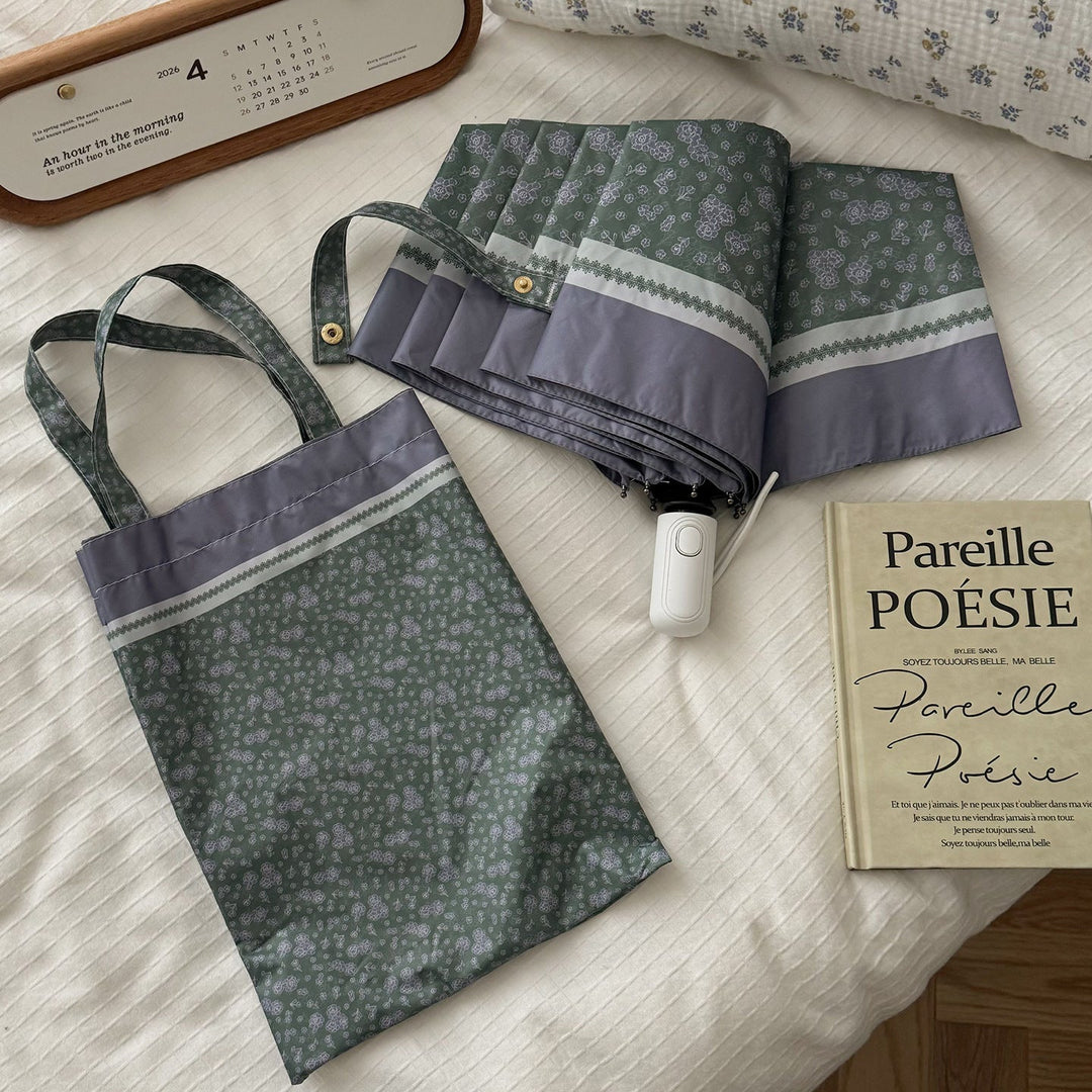 Women's eco-friendly shopping bag with integrated folding umbrella Kalsten