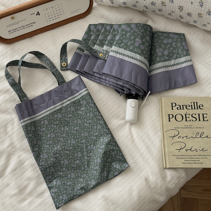 Women's eco-friendly shopping bag with integrated folding umbrella Kalsten