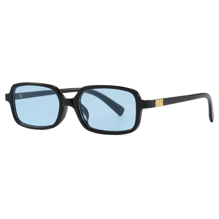 Women's fashionable square glasses with elegant plastic frame and gold accents Kalsten