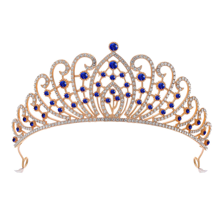 Ladies Elegant Rhinestone Tiara with Floral Details Kalsten