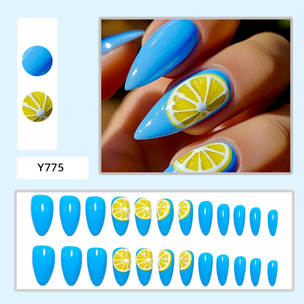Artificial nails with lemon design Kalsten