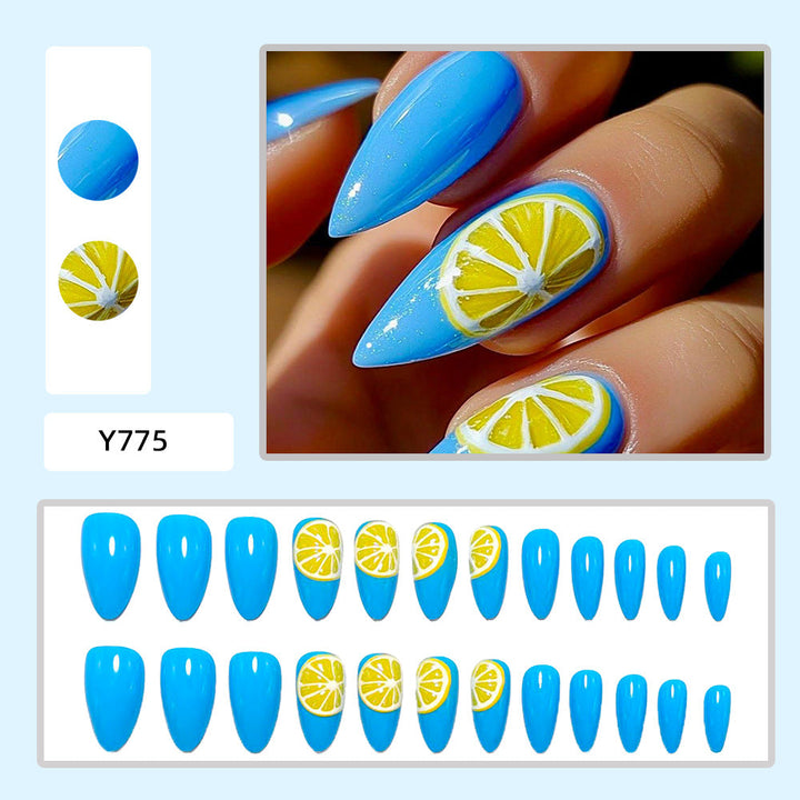 Artificial nails with lemon design Kalsten