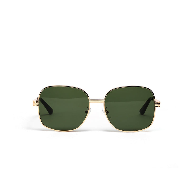 Ladies fashionable angular sunglasses with luxurious golden frame Kalsten