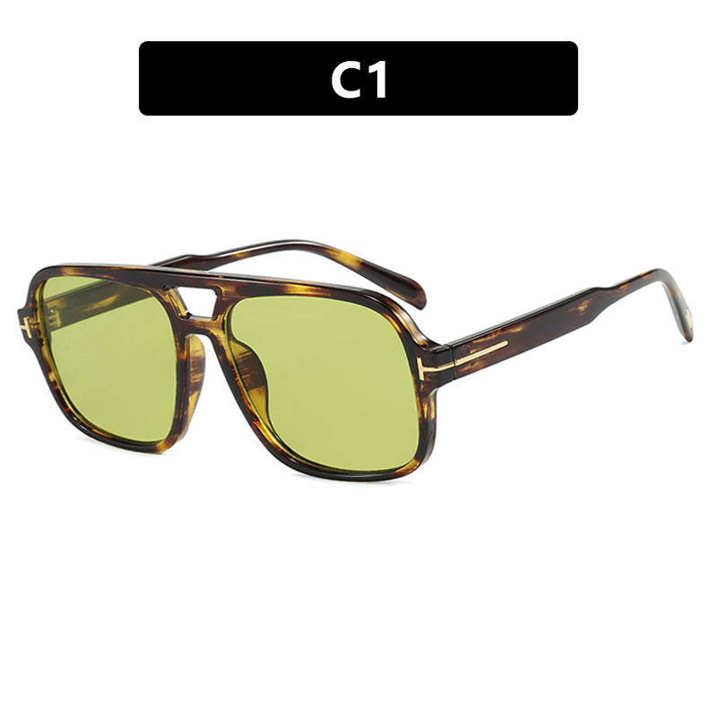 Women's trendy sunglasses with square frame and polarizing yellow lenses Kalsten