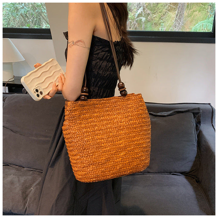 Elegant Braided Bag with Leather Details Kalsten